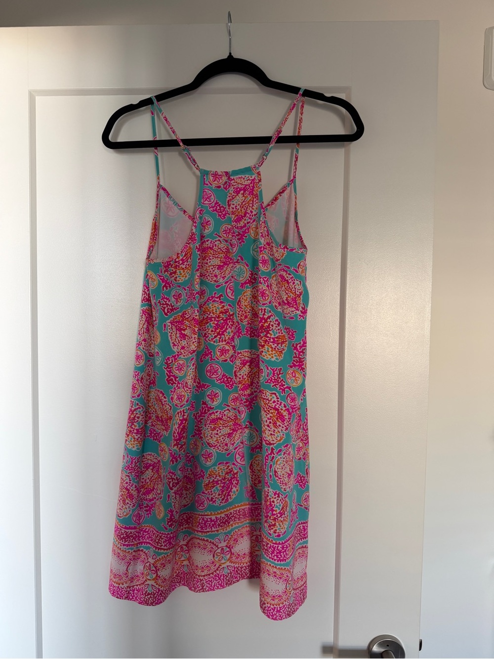 Lilly Pulitzer Turquoise, Pink & Orange Printed Slip Dress - Picture 4 of 4